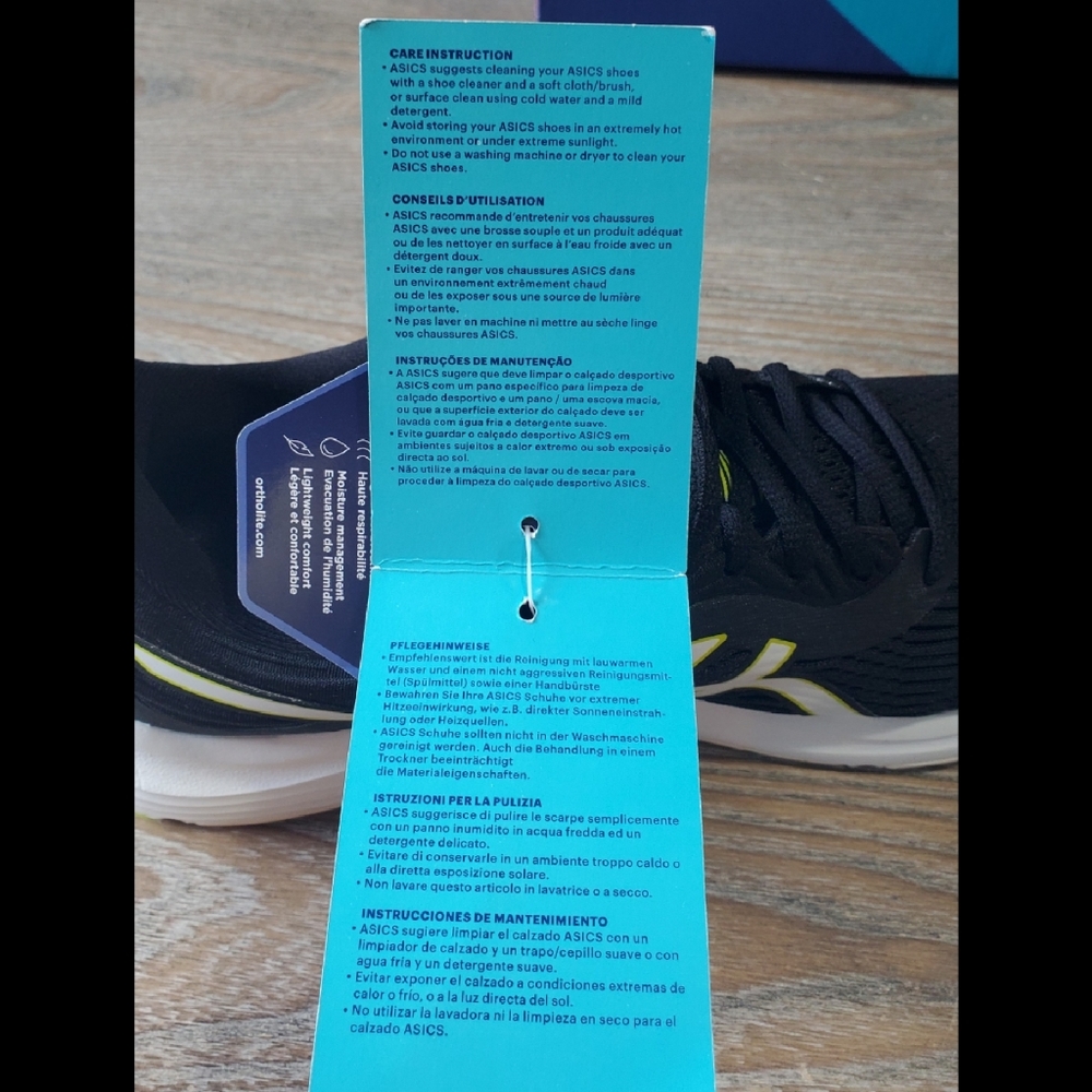 ASICS BLACK MENS RUNNING SHOES - Picture 11 of 12